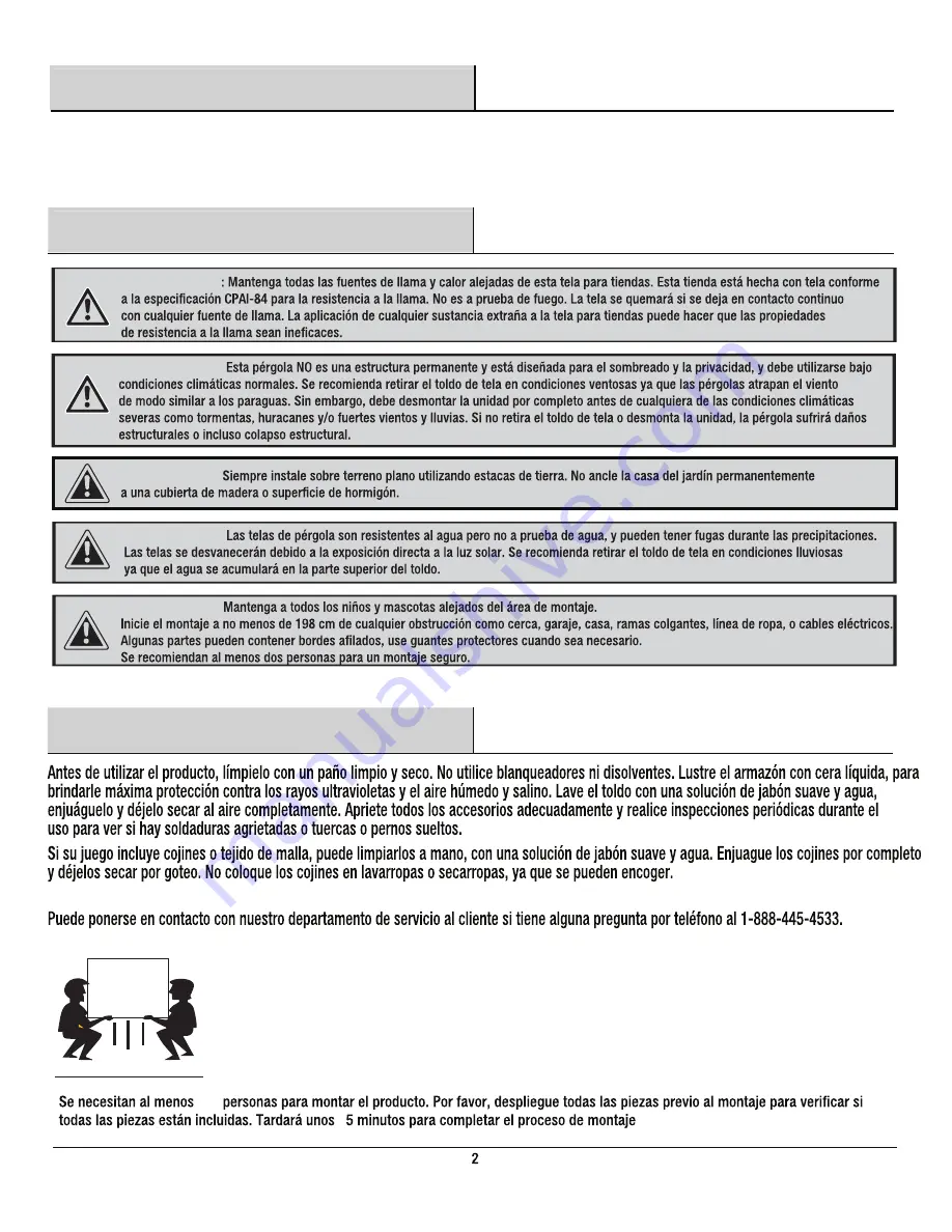 Pacific Casual 1900615 Assembly And Use Instructions Download Page 22