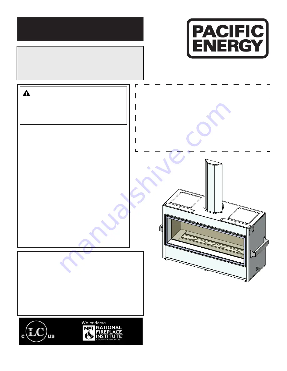 Pacific energy ESPRIT L44 Installation Manual Download Page 1