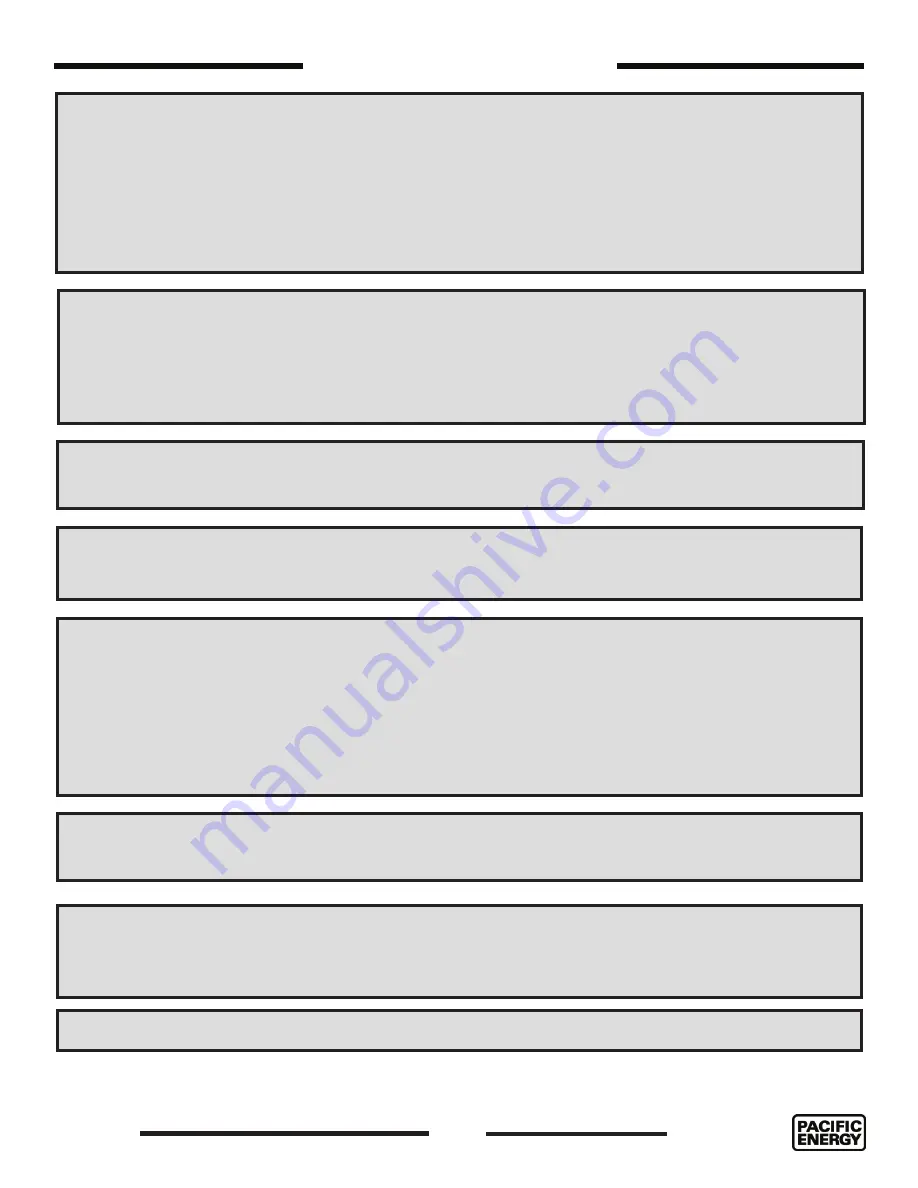 Pacific energy MIRAGE 18 Installation And Operating Instructions Manual Download Page 5