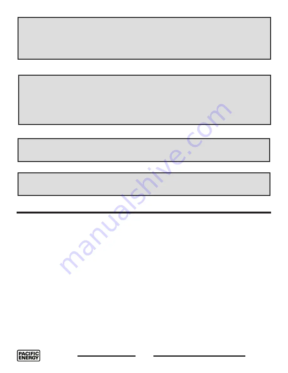 Pacific energy MIRAGE 18 Installation And Operating Instructions Manual Download Page 6