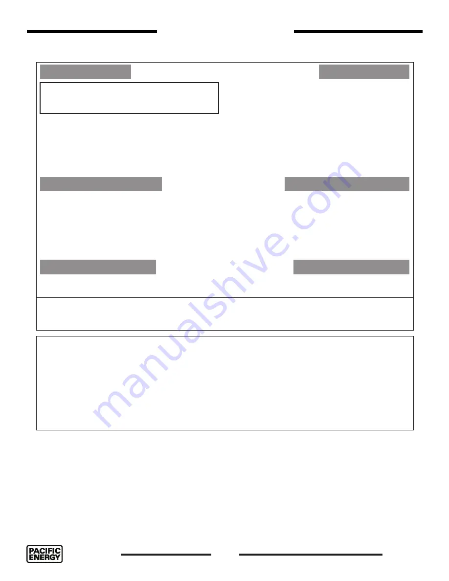 Pacific energy MIRAGE 18 Installation And Operating Instructions Manual Download Page 14