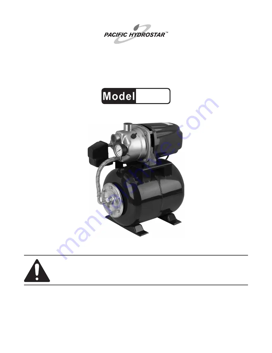 Pacific hydrostar 47906 Скачать руководство пользователя страница 1