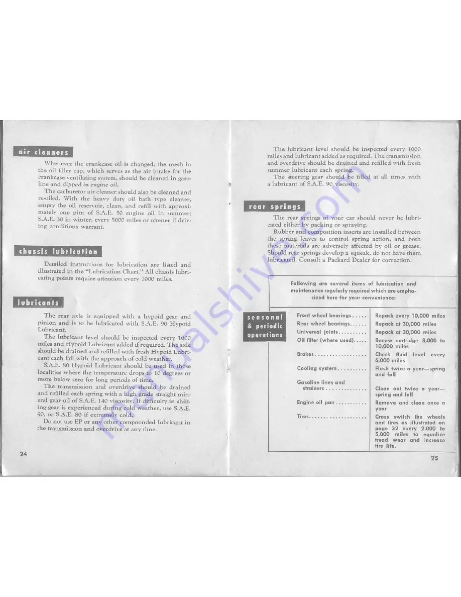 Packard 1948 eight Operating Instructions Manual Download Page 14