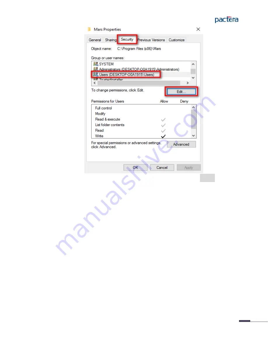 Pactera MARS Installation Manual Download Page 53