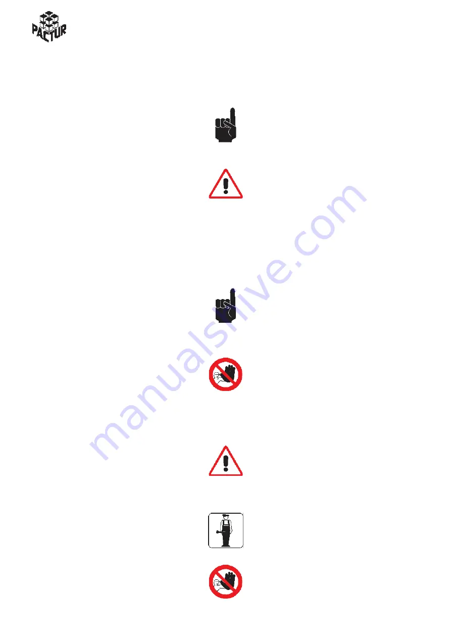 PACTUR LADY PACK INFRARED 550 Use And Maintenance Manual Download Page 20