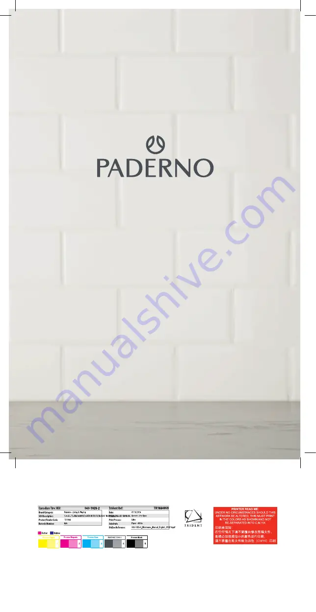 Paderno MWO021 User Manual Download Page 20