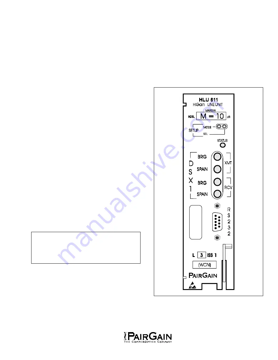 PairGain 150-1217-03 Скачать руководство пользователя страница 1