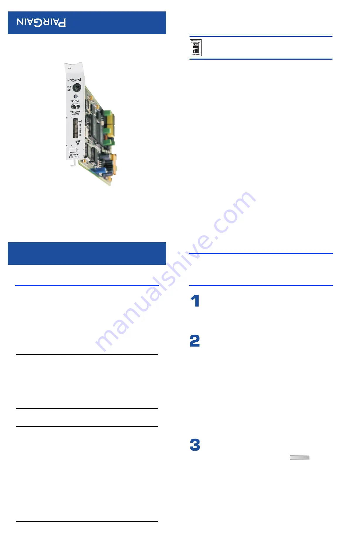 PairGain HiGain Line Unit HLU-388 Quick Installation Manual Download Page 3