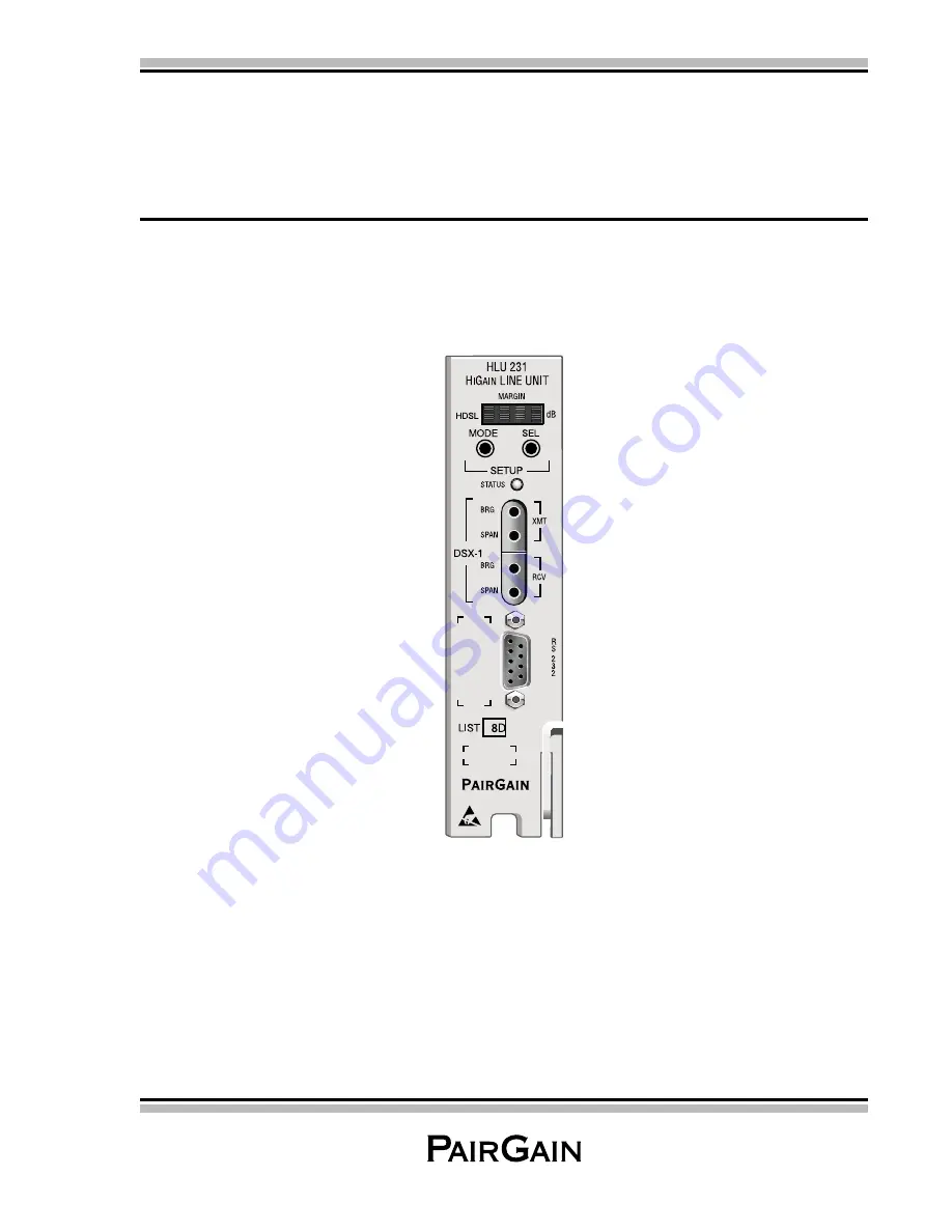 PairGain T1L2BZ0A Manual Download Page 1