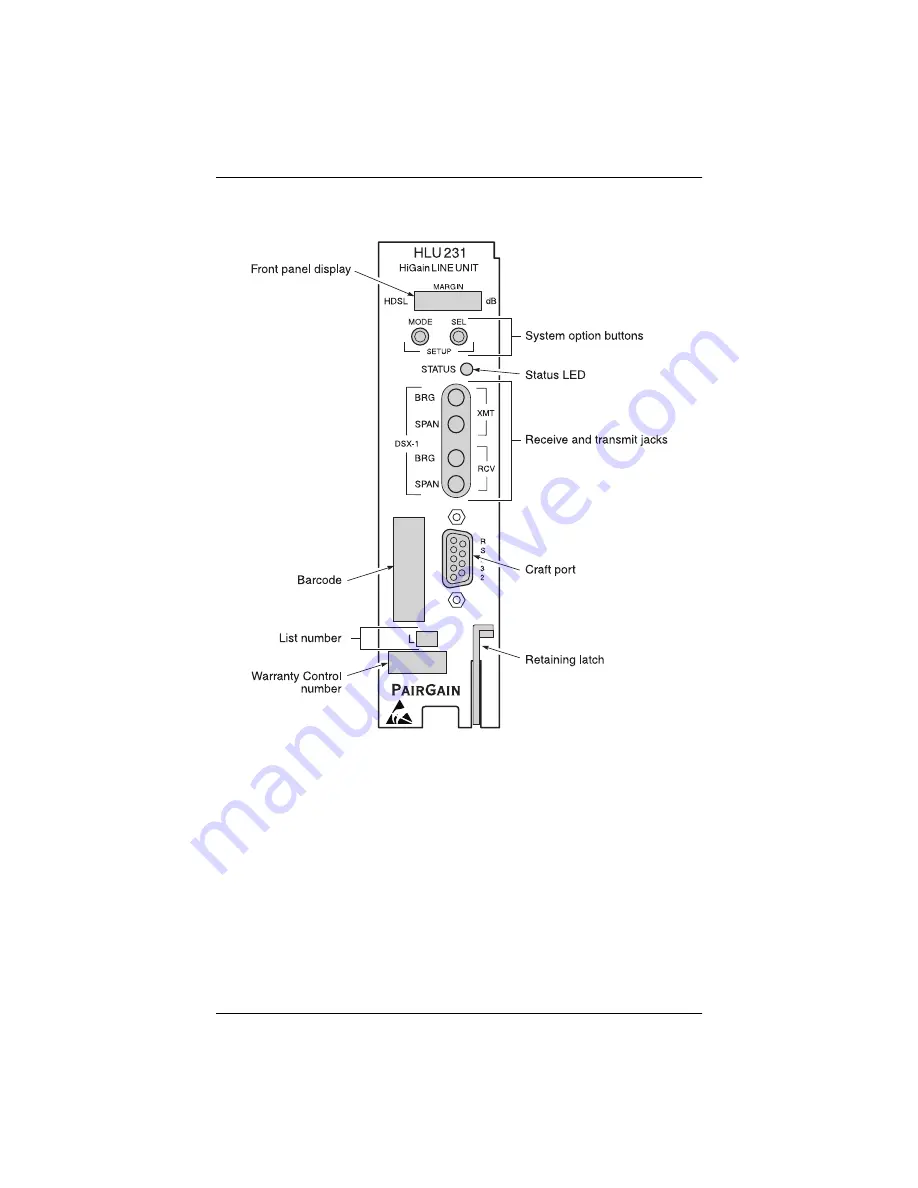 PairGain T1LI4144AA Quick Installation Manual Download Page 4