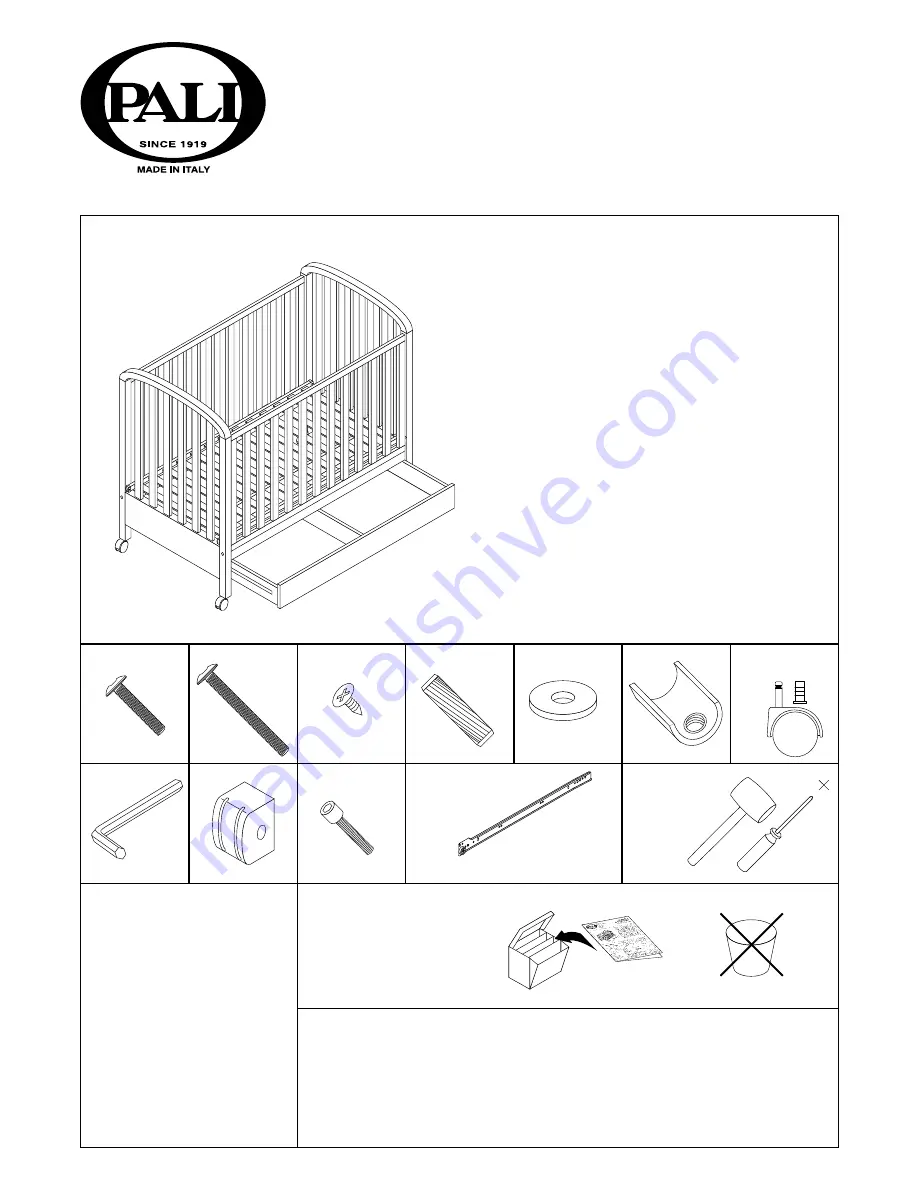 PALI Crib Скачать руководство пользователя страница 1