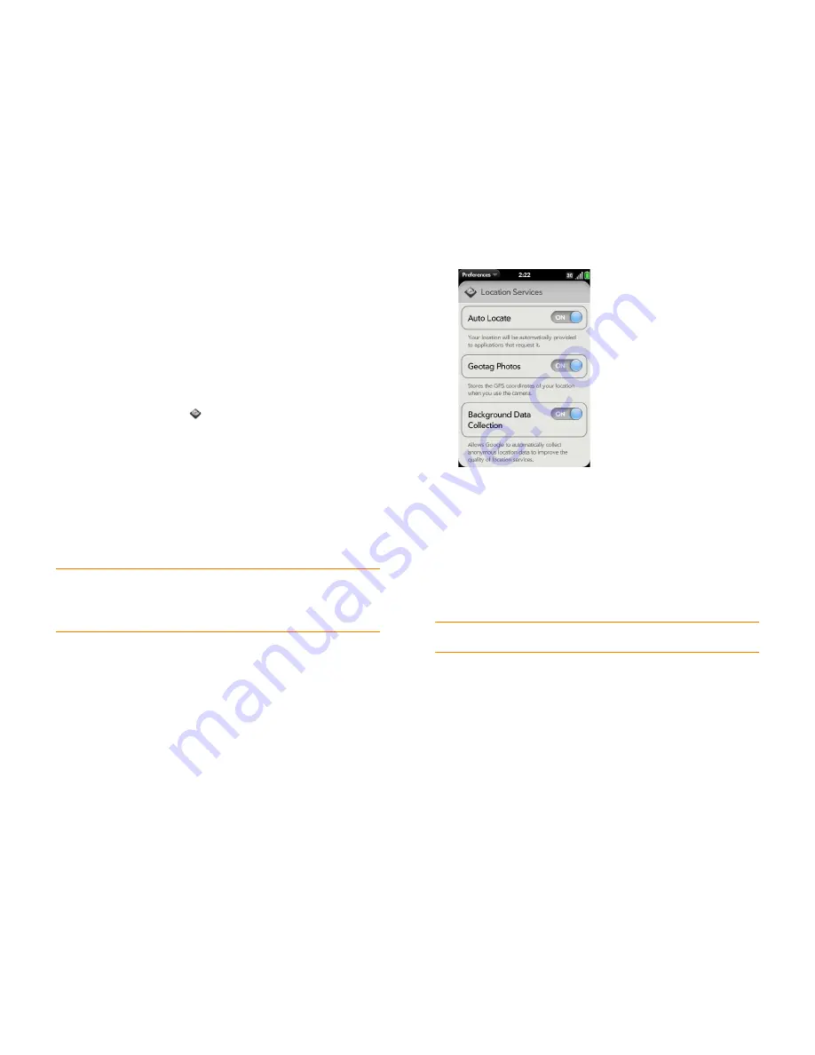 Palm Pre Plus User Manual Download Page 139