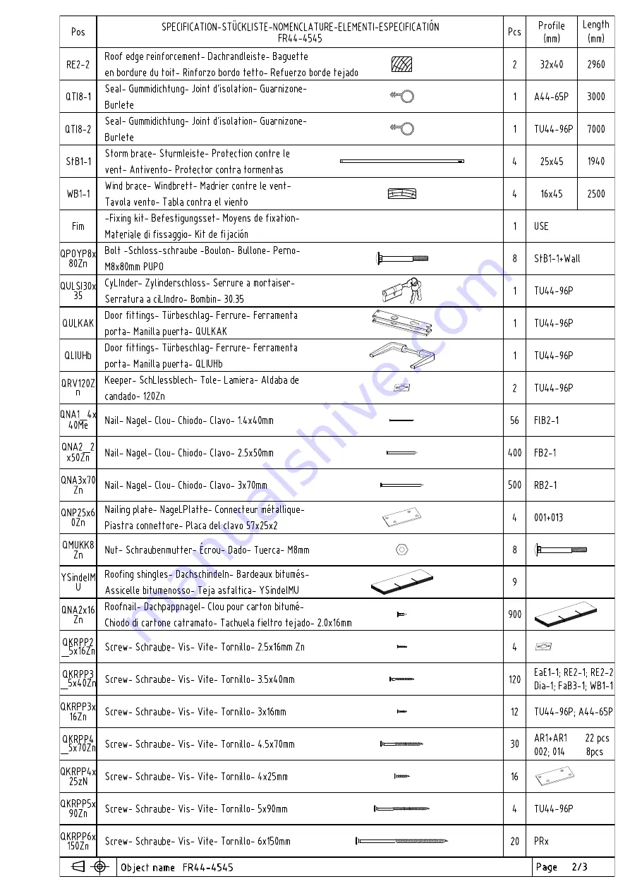 Palmako FR44-4545 Installation Manual Download Page 7