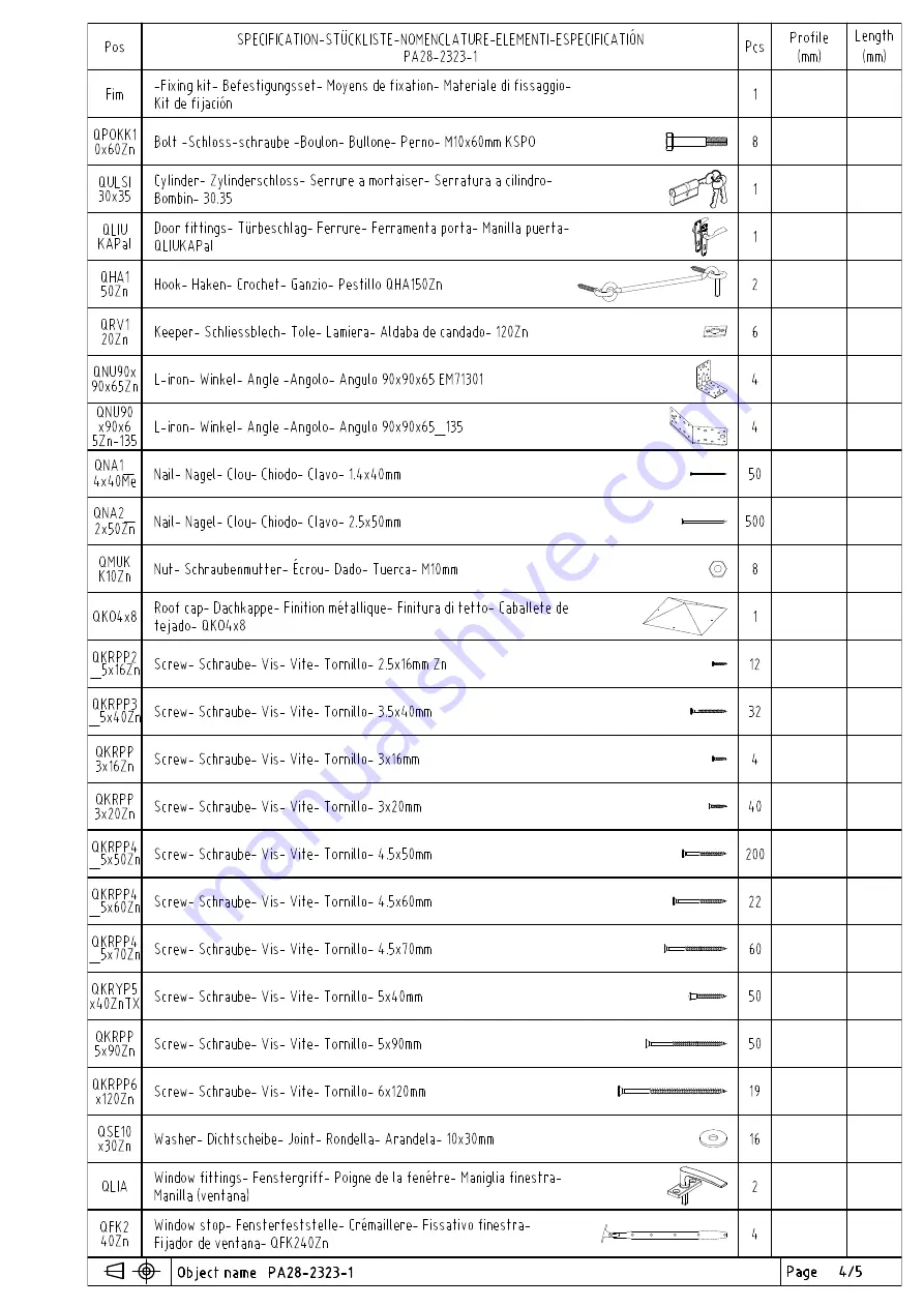 Palmako Pavilion PA28-2323-1 Installation Manual Download Page 9