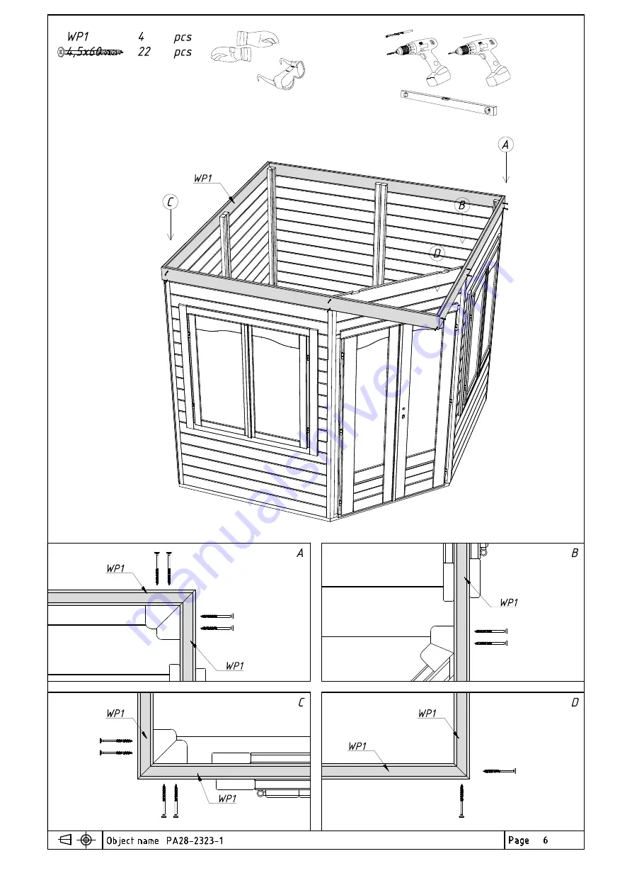 Palmako Pavilion PA28-2323-1 Скачать руководство пользователя страница 18