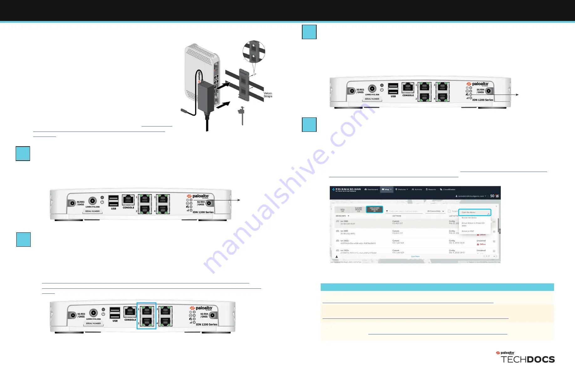 PaloAlto Networks ION 1200-C-5G-WW Quick Start Manual Download Page 2