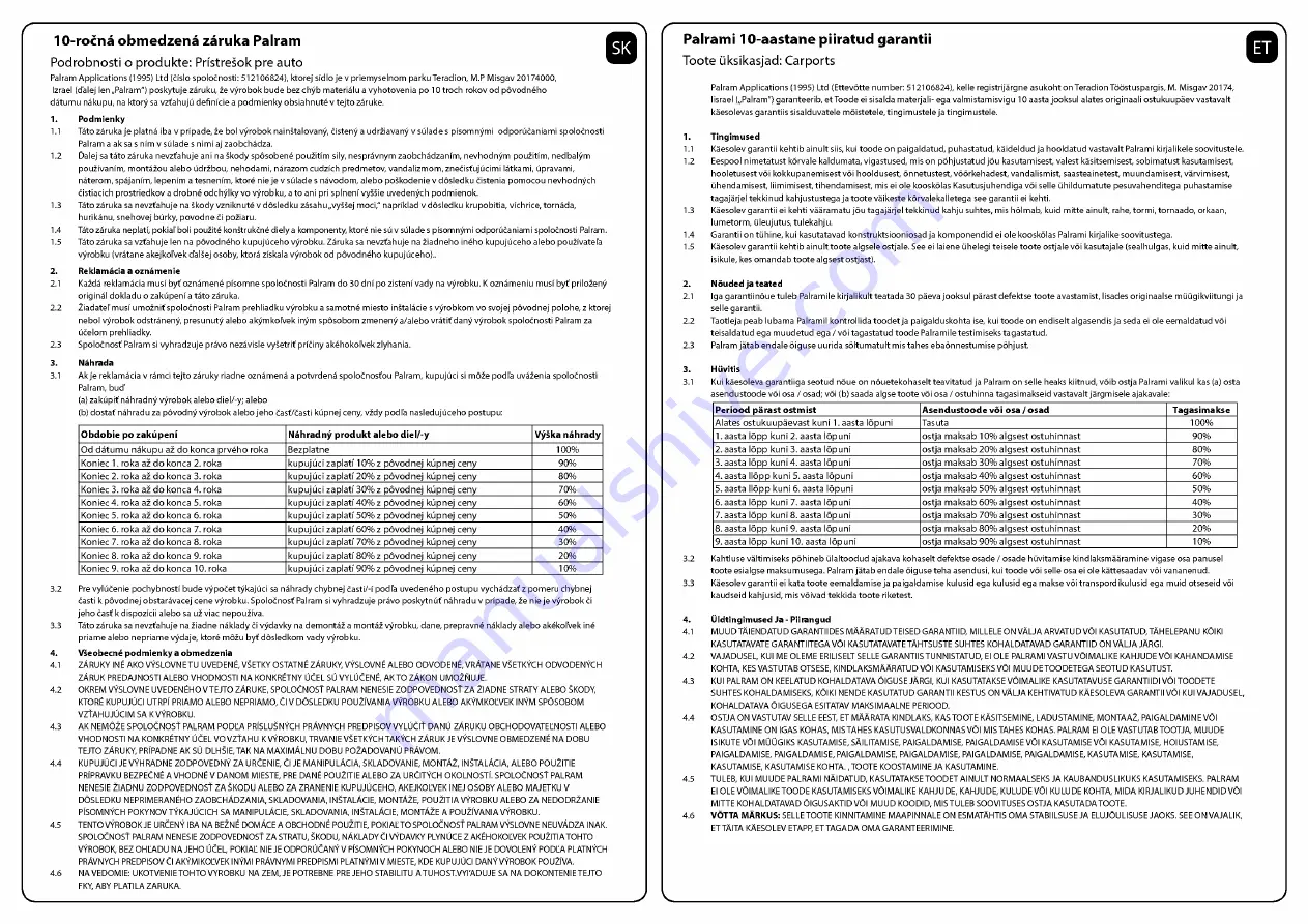 Palram Applications Arcadia 10600 Скачать руководство пользователя страница 110