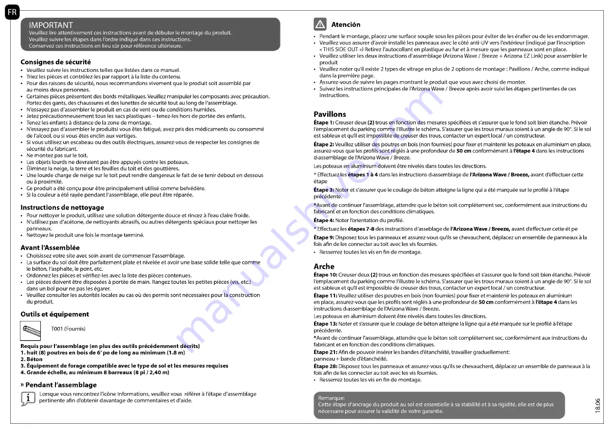 Palram Applications Arizona 5000 Breeze Instructions Manual Download Page 61