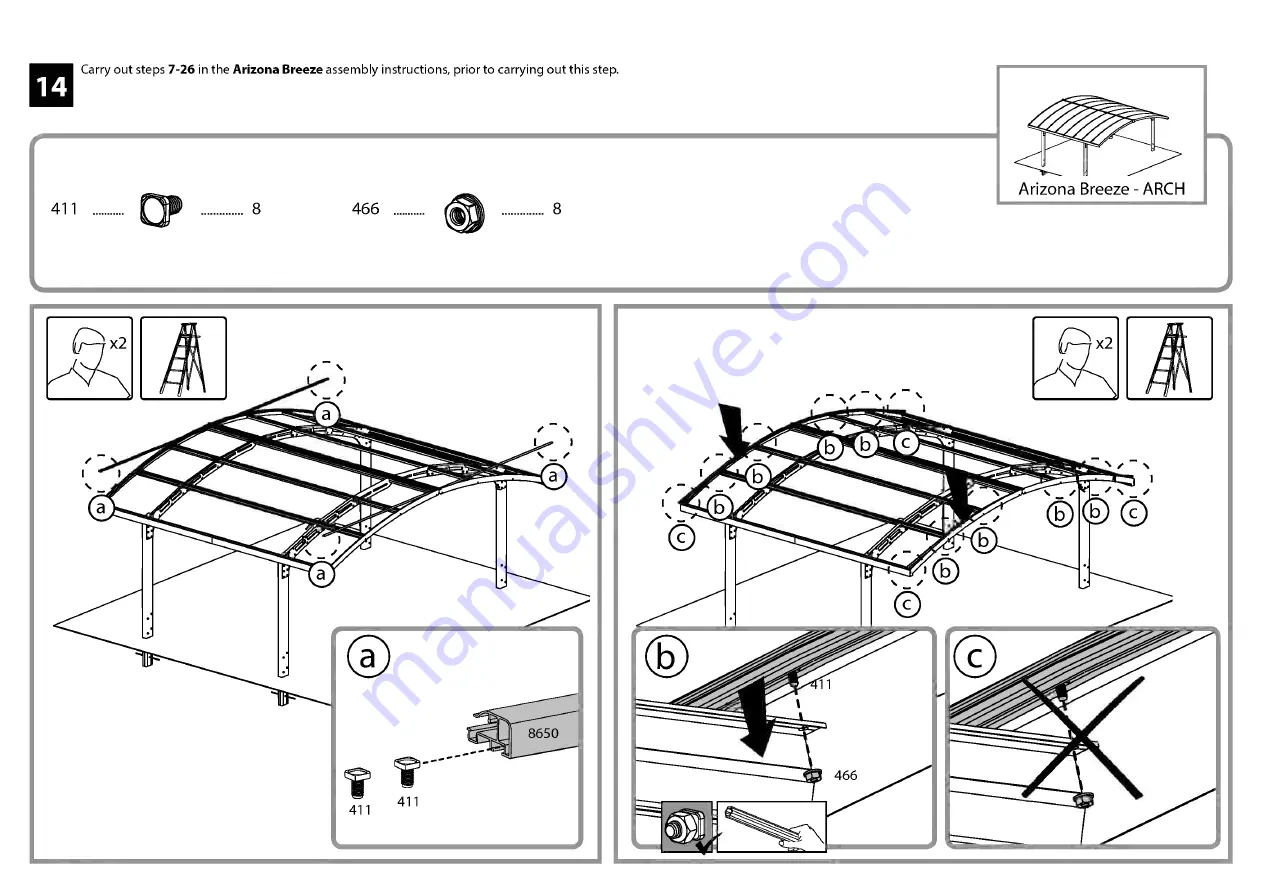 Palram Applications Arizona 5000 Breeze Instructions Manual Download Page 87