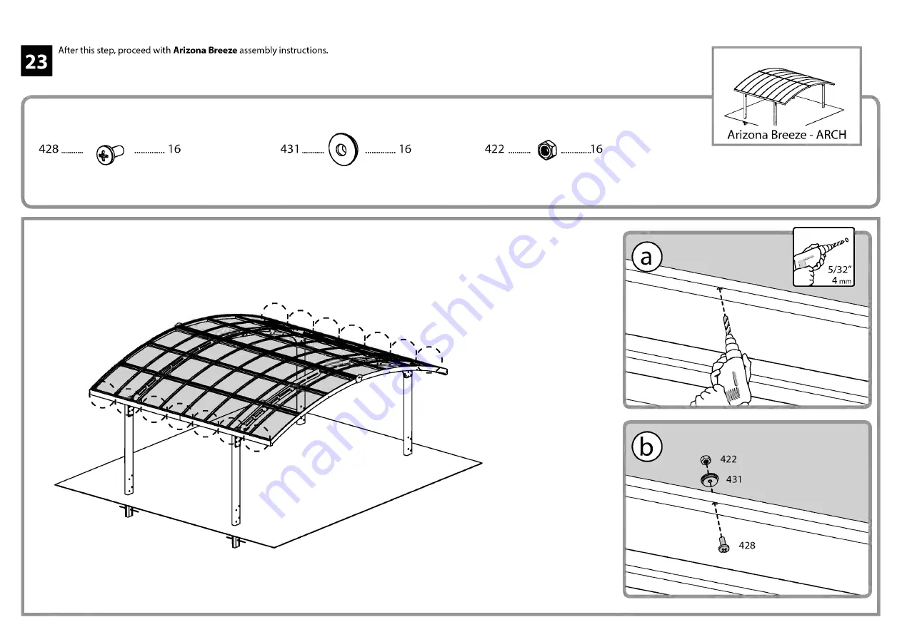 Palram Applications Arizona 5000 Breeze Instructions Manual Download Page 96