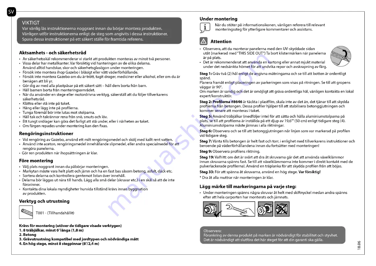 Palram Applications Arizona 5000 Wave Instructions Manual Download Page 9