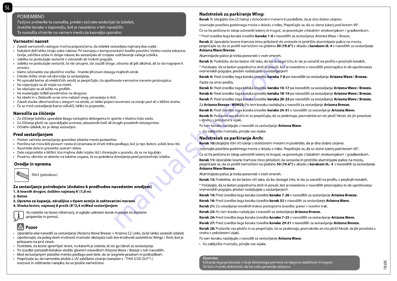 Palram Applications Arizona 5000 Wave Instructions Manual Download Page 66