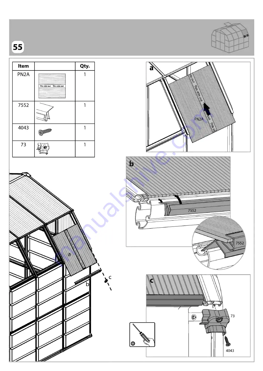 Palram Applications Grand Gardener Prestige 8x12 Instructions Manual Download Page 71