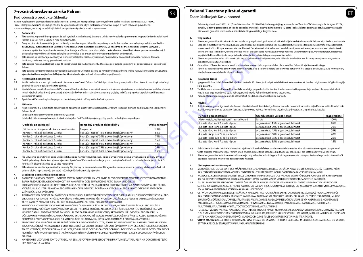 Palram Applications Grand Gardener Prestige 8x12 Скачать руководство пользователя страница 94