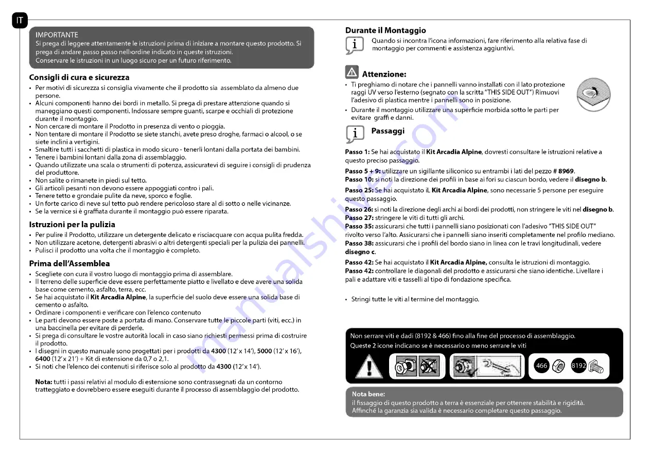 Palram Applications Tucson 4300 Скачать руководство пользователя страница 23