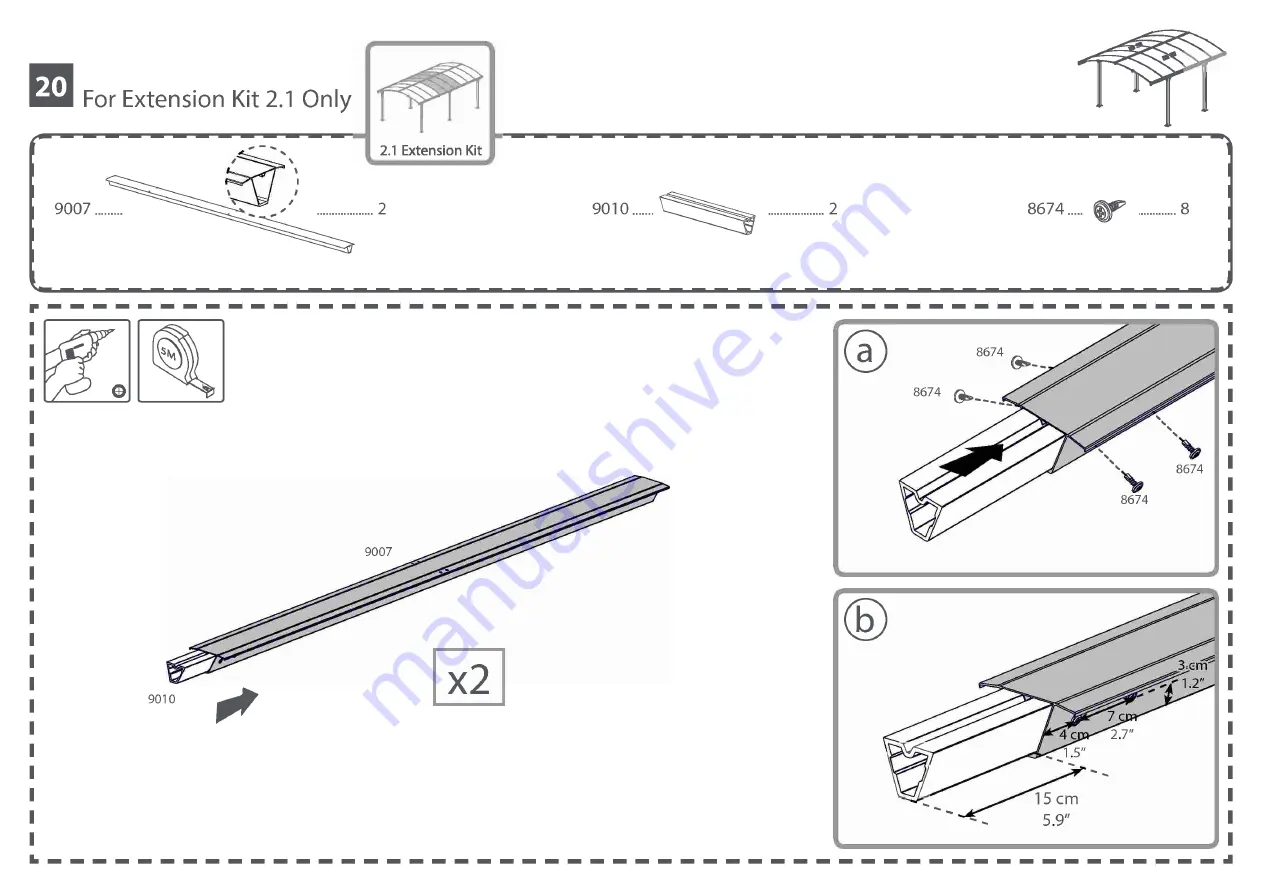 Palram Applications Tucson 4300 Manual Download Page 55