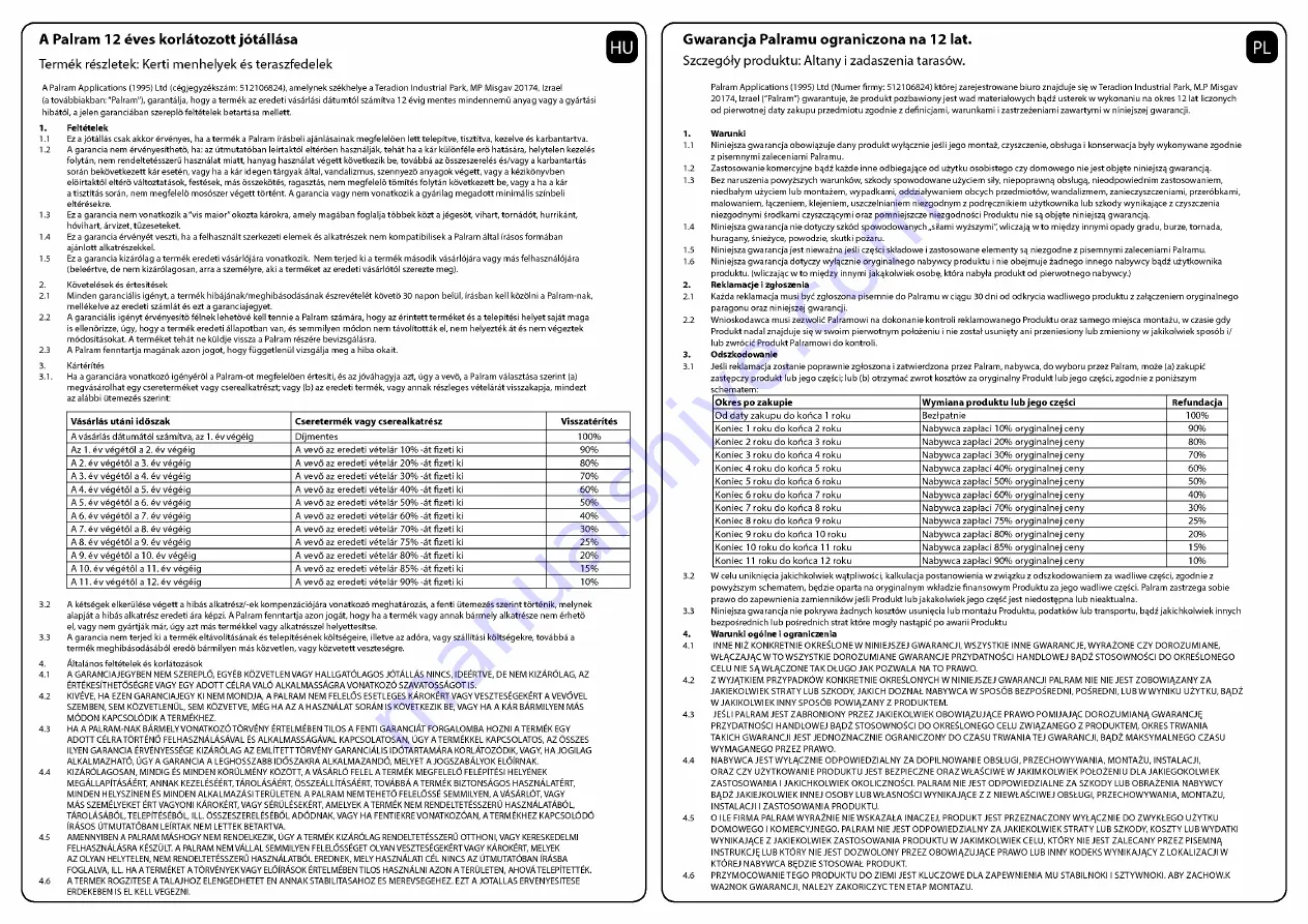 Palram 704353 Manual Download Page 66