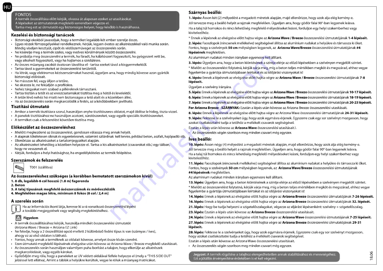 Palram Arizona Breeze WINGS Manual Download Page 11