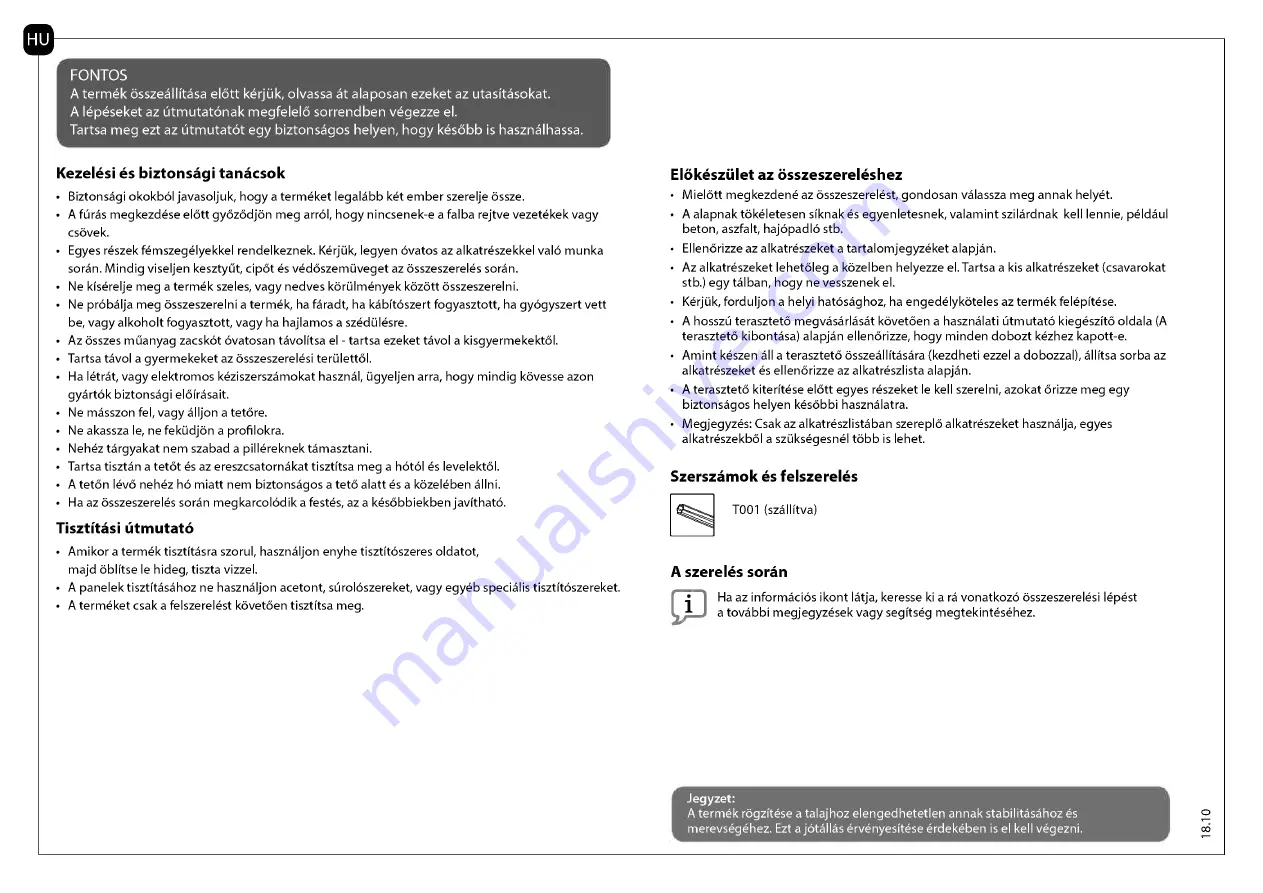 Palram Azur 3x3 Manual Download Page 37