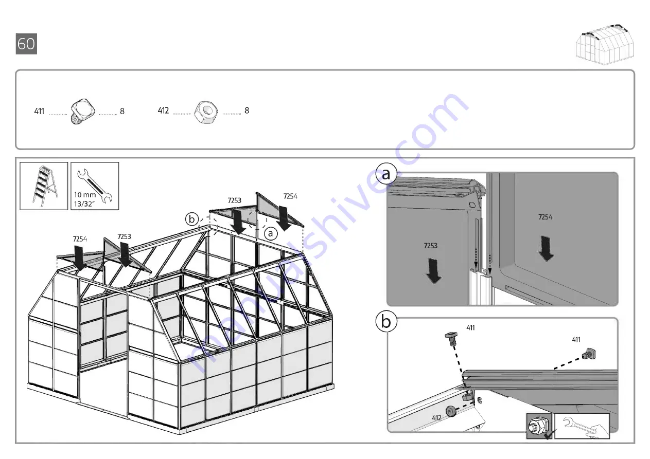 Palram CANOPIA AMERICANA 12x12/3.7x3.7 How To Assemble Download Page 80