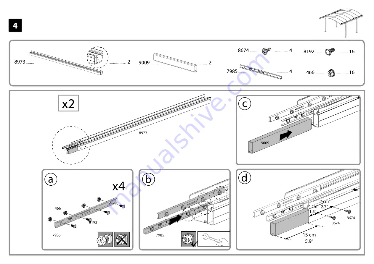 Palram CANOPIA ARCADIA Series How To Assemble Download Page 48