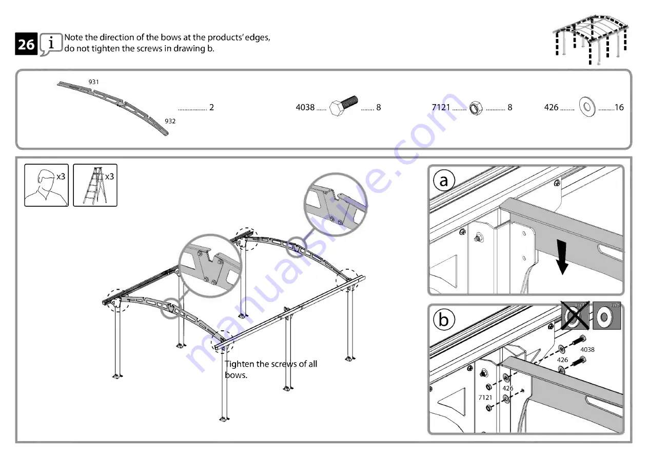 Palram CANOPIA ARCADIA Series How To Assemble Download Page 70