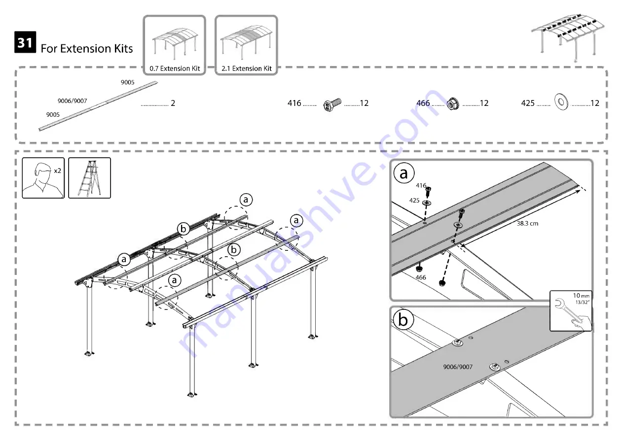 Palram CANOPIA ARCADIA Series How To Assemble Download Page 75