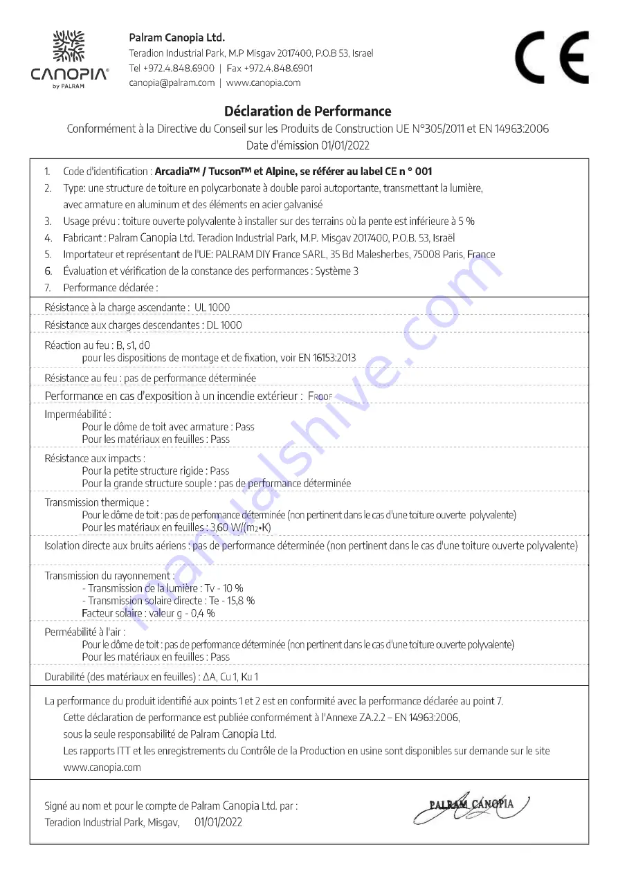 Palram CANOPIA ARCADIA Series How To Assemble Download Page 93