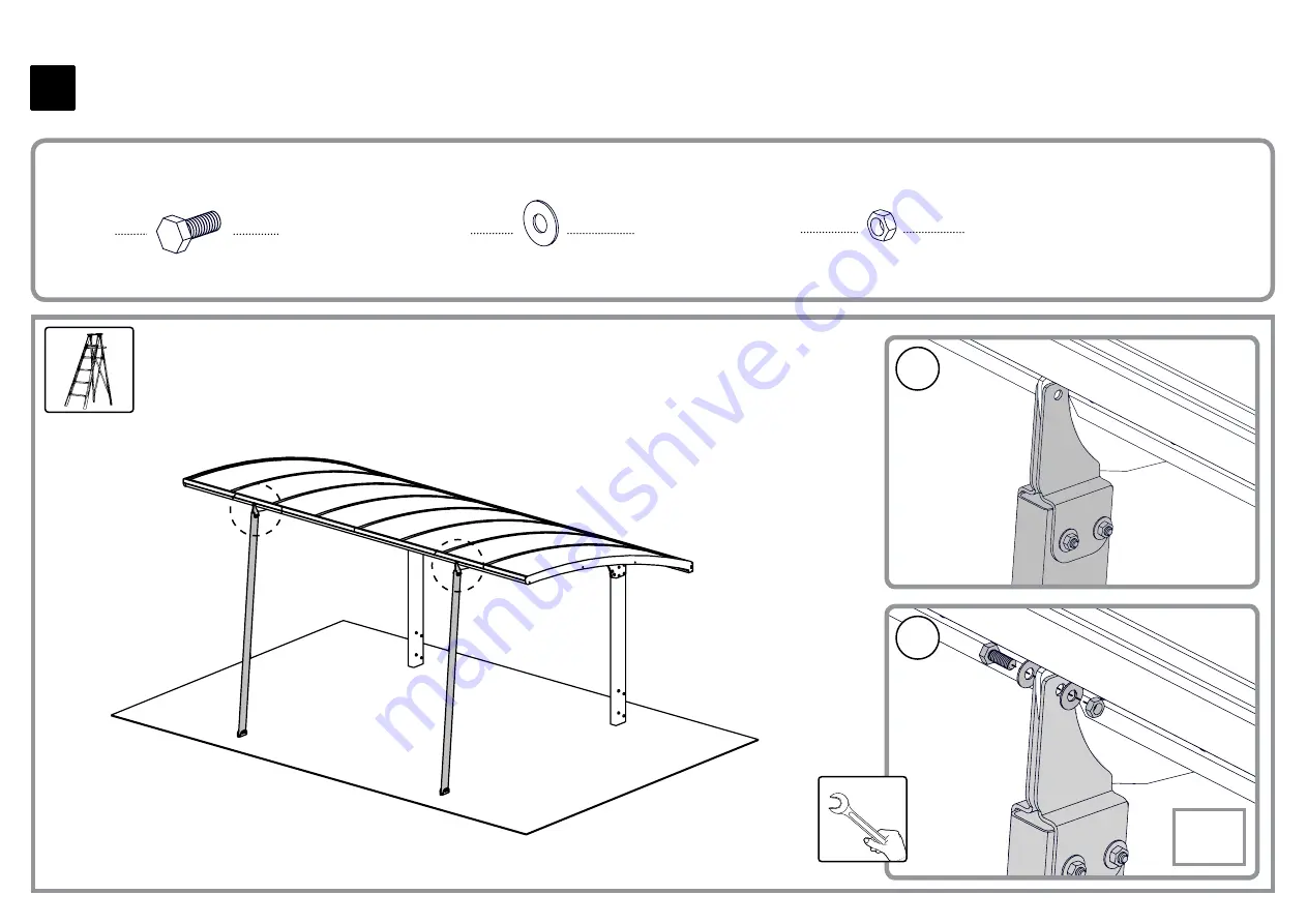 Palram CANOPIA ARIZONA EXTRA KIT Assembly Instructions Manual Download Page 16