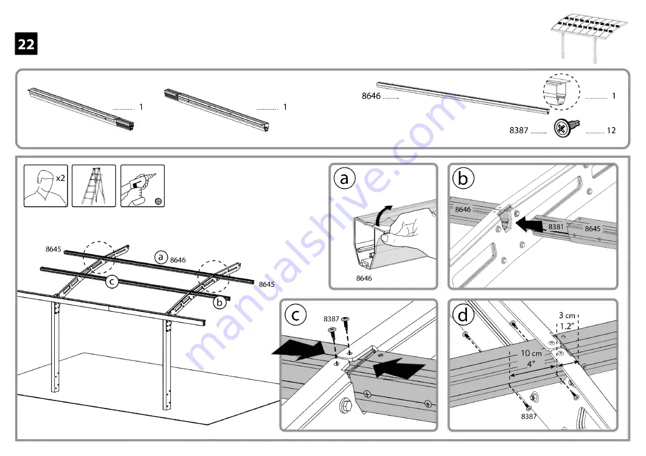 Palram CANOPIA ARIZONA WAVE How To Assemble Download Page 61