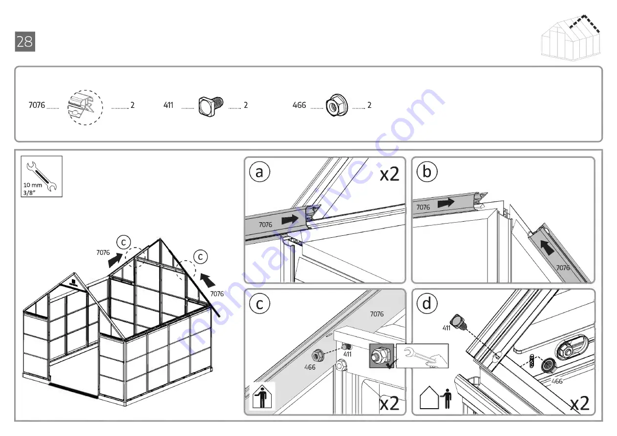 Palram CANOPIA BALANCE 8x8 / 2.4x2.4 Скачать руководство пользователя страница 70