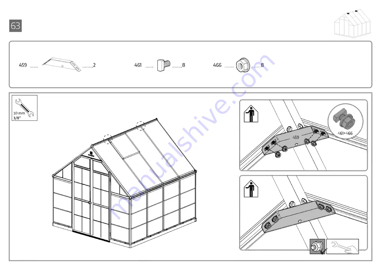 Palram CANOPIA BALANCE 8x8 / 2.4x2.4 How To Assemble Download Page 105