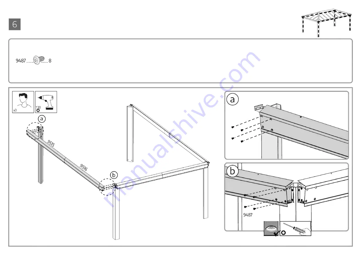 Palram CANOPIA DALLAS COLORADO 14x20 How To Assemble Download Page 46