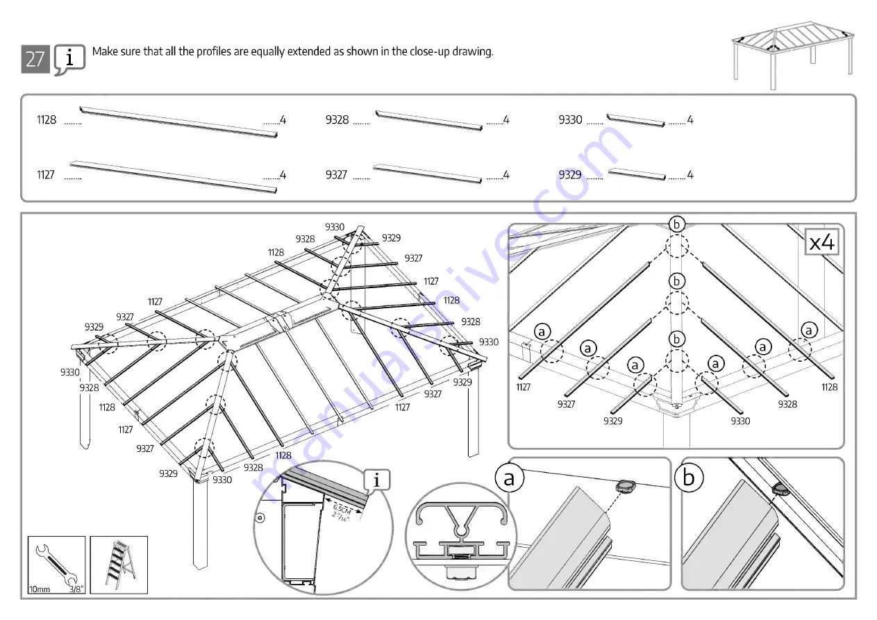 Palram CANOPIA DALLAS COLORADO 14x20 How To Assemble Download Page 67