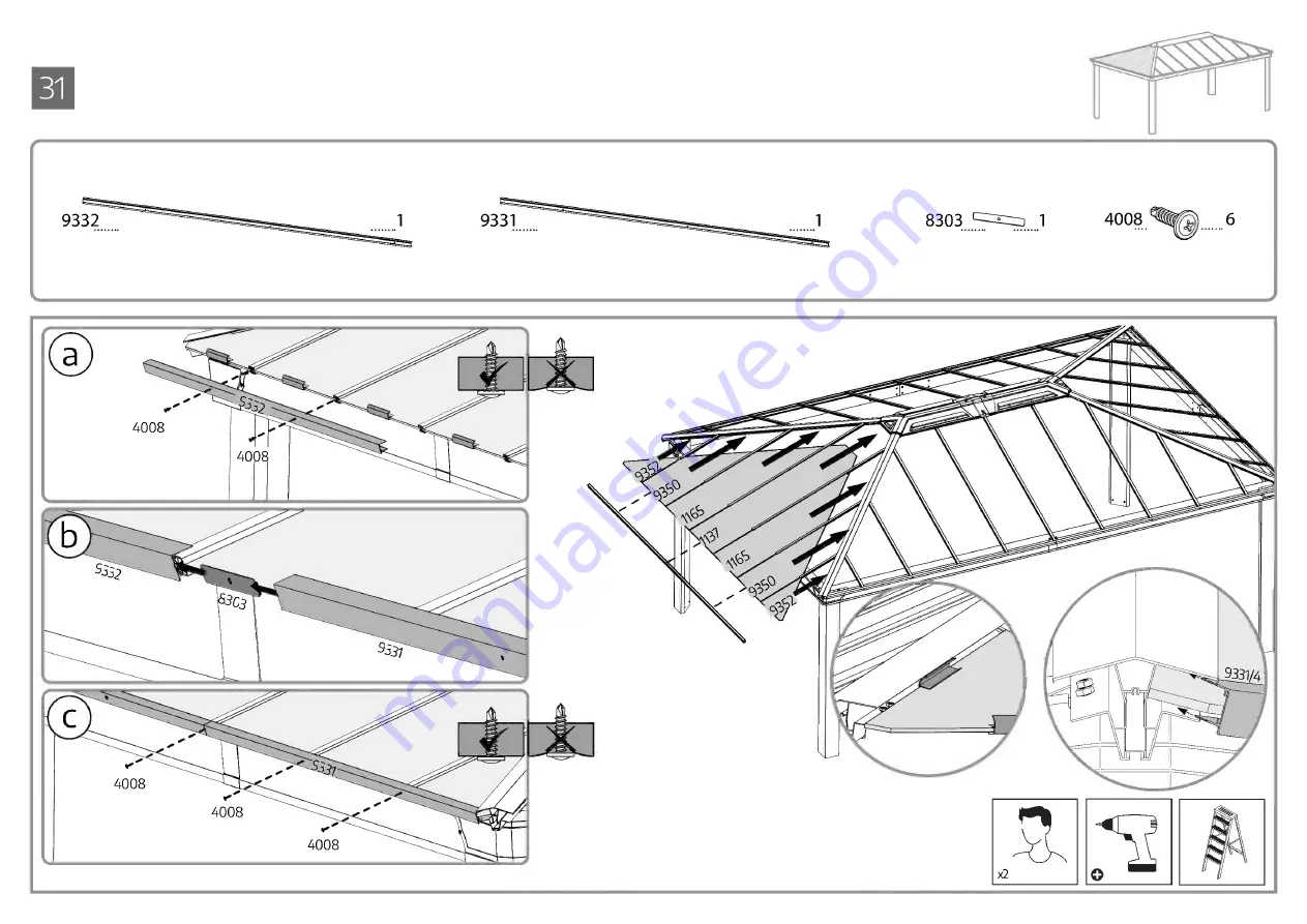 Palram CANOPIA DALLAS COLORADO 14x20 Скачать руководство пользователя страница 71