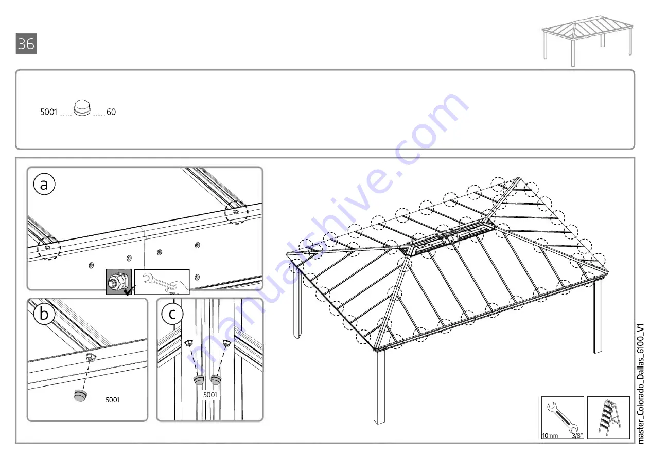 Palram CANOPIA DALLAS COLORADO 14x20 How To Assemble Download Page 76