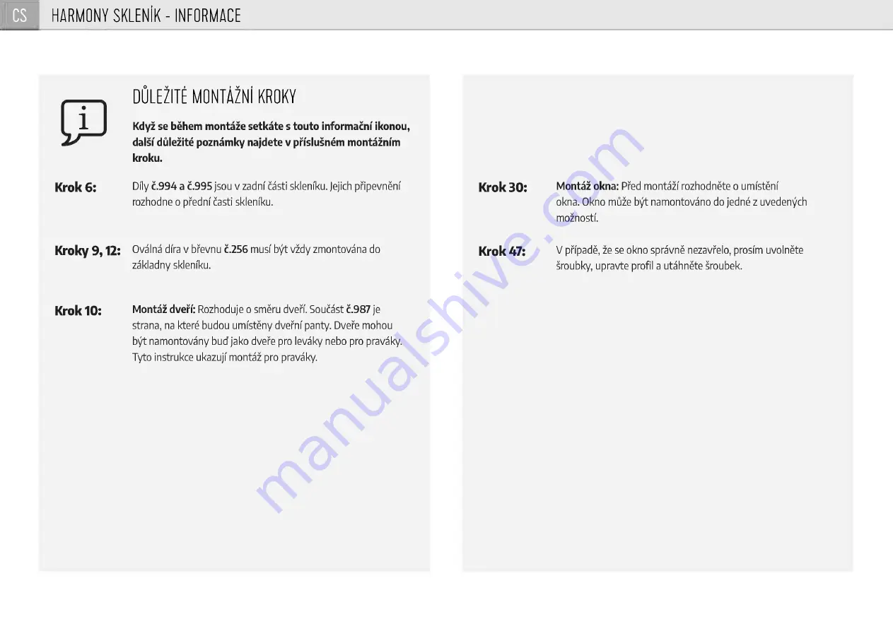 Palram CANOPIA HARMONY 6x4/2x13 Manual Download Page 82