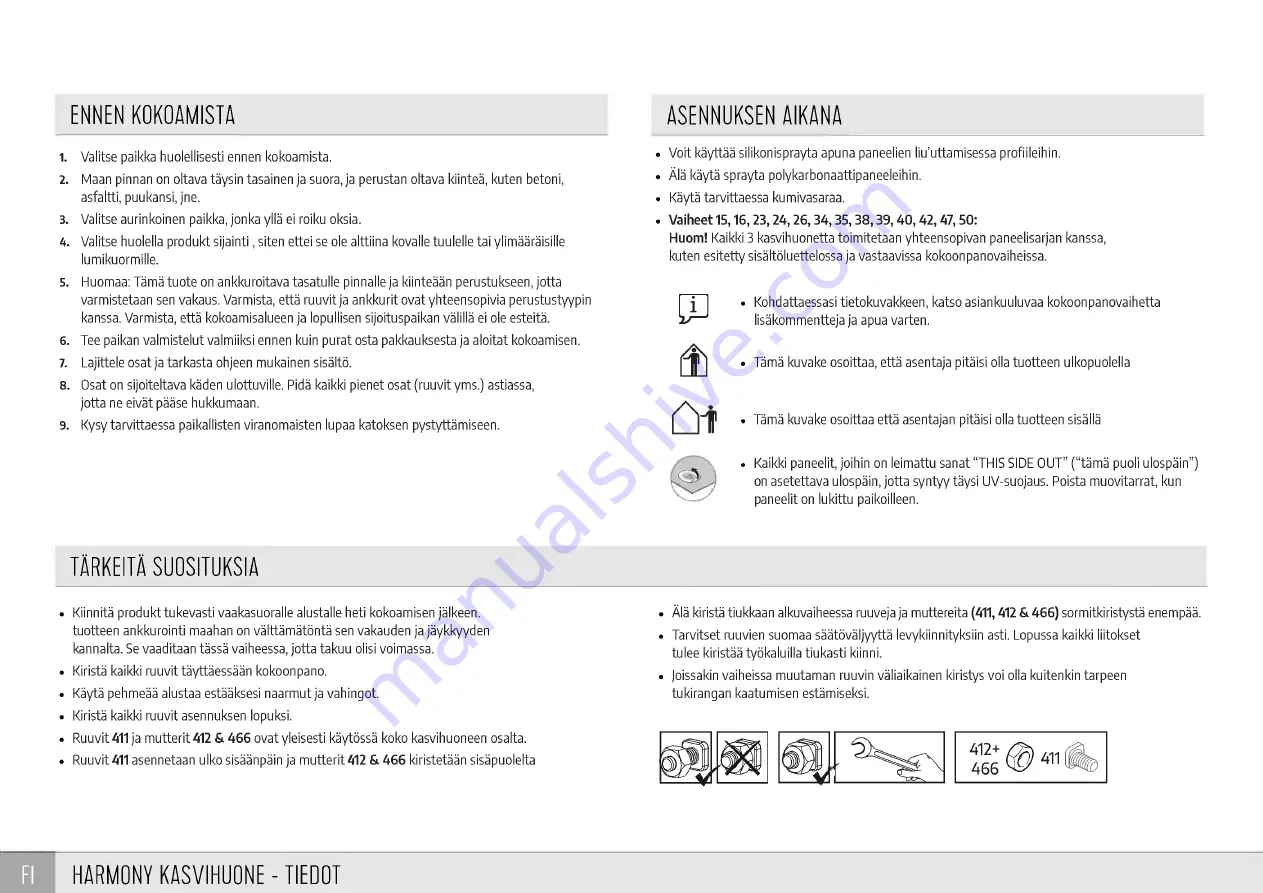 Palram CANOPIA HARMONY 701634 How To Assemble Download Page 38