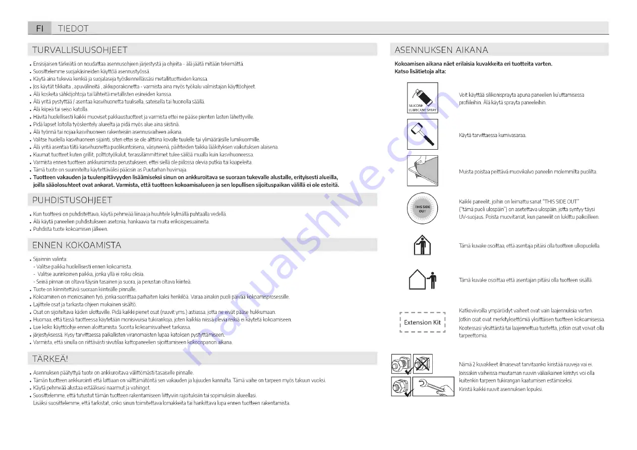 Palram Canopia Ledro 3x3 How To Assemble Download Page 16