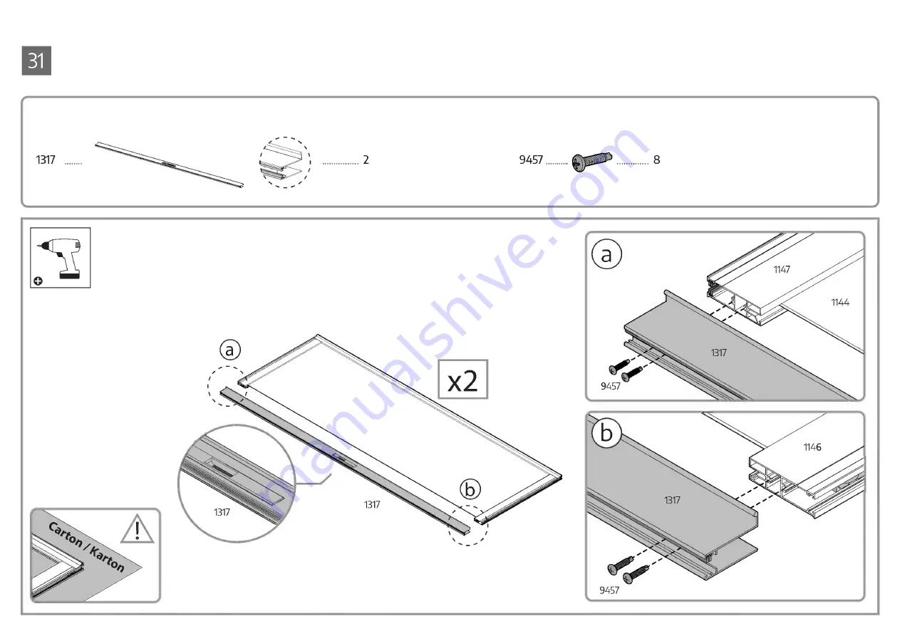 Palram Canopia Ledro 3x3 How To Assemble Download Page 58